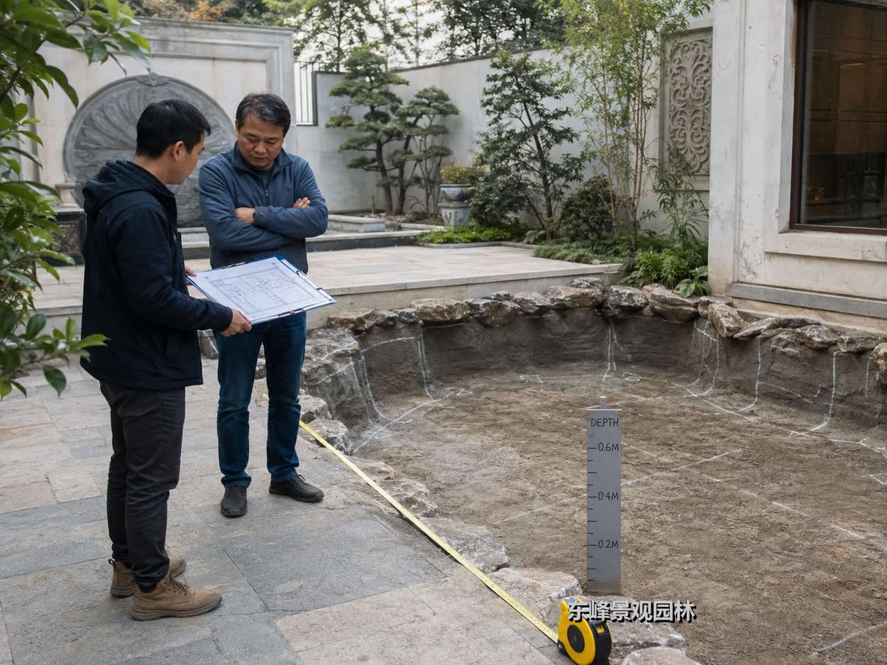 庭院鱼池水深多少合适？养锦鲤和纯景观鱼池有什么区别？