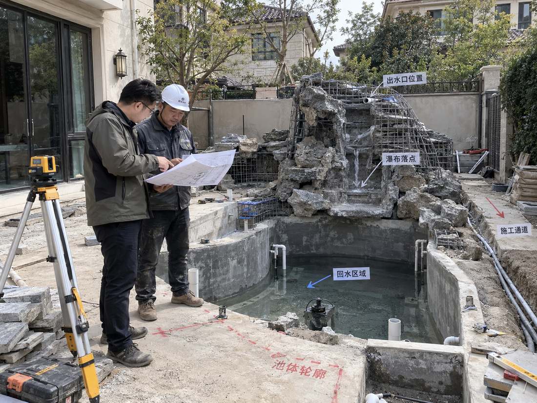 假山流水为什么容易外溅？从出水口、坡度、落差到回水路径讲清楚
