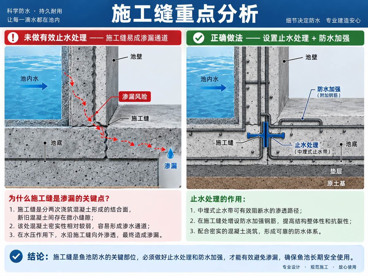 鱼池防水真正容易漏在哪里重点分析相关图片