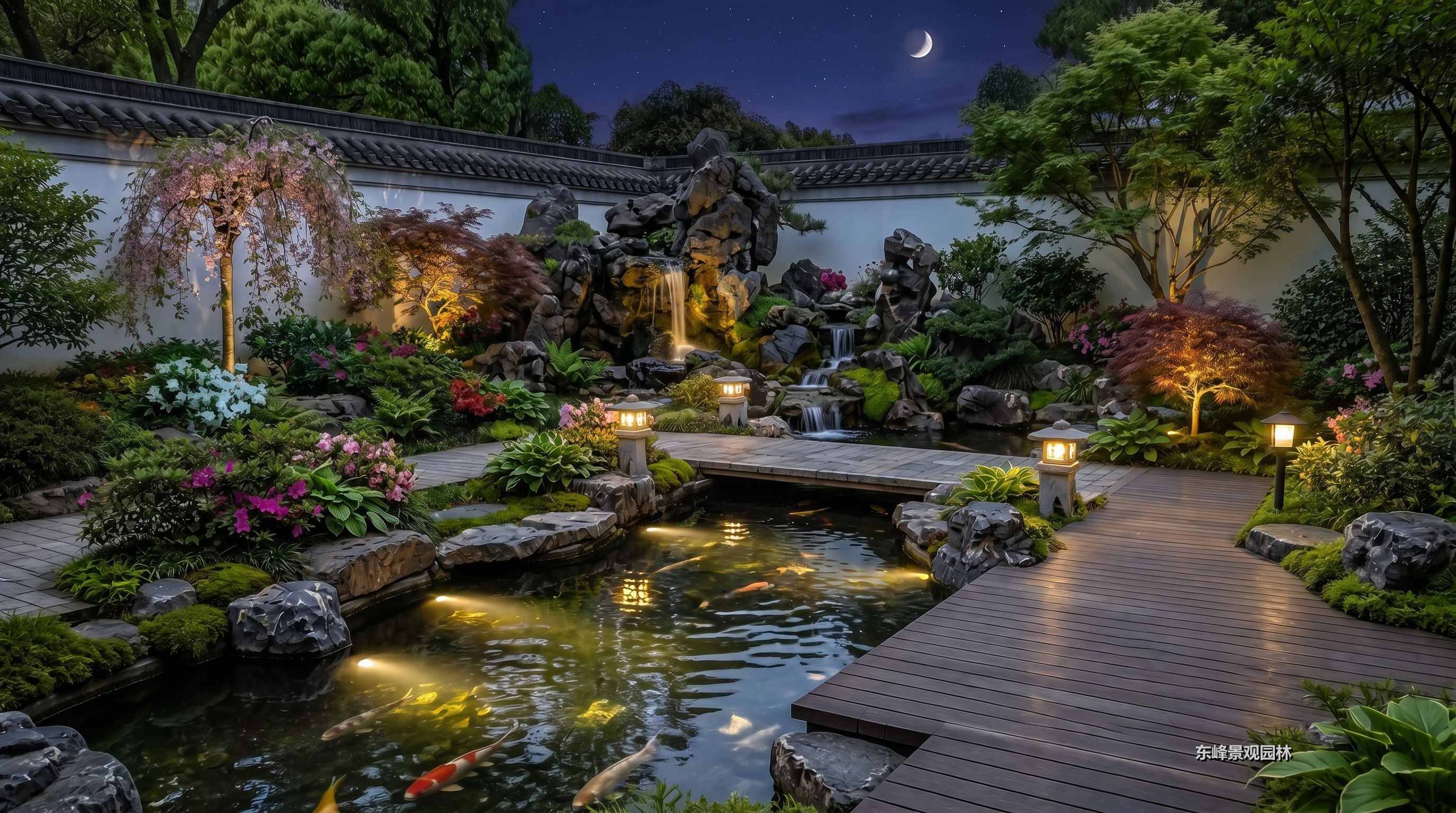庭院水景现场塑形